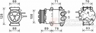 VAN WEZEL 1800k571 -  Компрессор, кондиционер